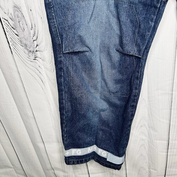 Vtg Marithe Francois Girbaud Denim Jeans Sz 42x35 Y2K Baggy Blue Shuttle Tape - Picture 10 of 16